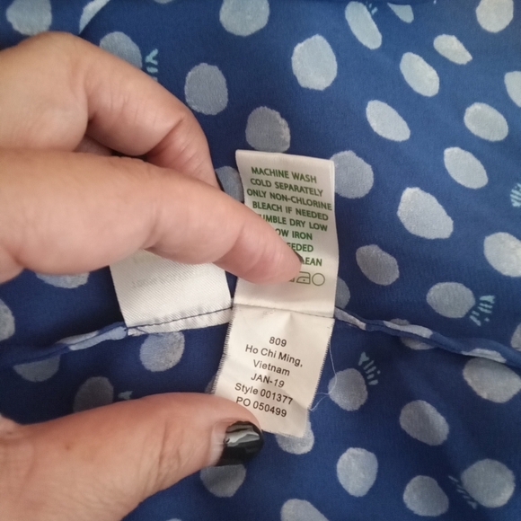 Lilly pulitzer Langston pocket dot royal purple women's blouse SZ small - Picture 9 of 10